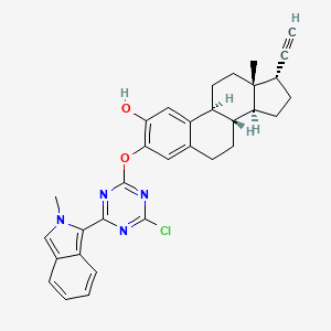 Ethinylestradiol monoether with 4-chloro-6-(2-methyl-2H-isoindol-1-yl)-1,3,5-triazin-2-ol