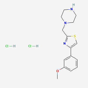B1431015 4-(3-Methoxyphenyl)-2-(piperazin-1-ylmethyl)thiazole dihydrochloride CAS No. 1177320-64-7