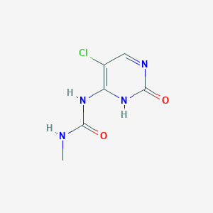 molecular formula C6H7ClN4O2 B14310329 Urea, N-(5-chloro-1,2-dihydro-2-oxo-4-pyrimidinyl)-N'-methyl- CAS No. 112878-98-5