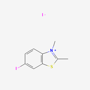 molecular formula C9H9I2NS B14310336 6-Iodo-2,3-dimethyl-1,3-benzothiazol-3-ium iodide CAS No. 114097-22-2