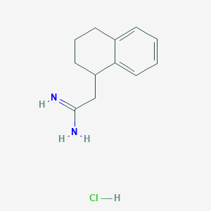 molecular formula C12H17ClN2 B1431038 2-(1,2,3,4-Tetrahydronaphthalen-1-yl)ethanimidamide hydrochloride CAS No. 1384557-75-8