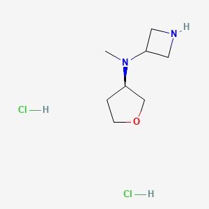 molecular formula C8H18Cl2N2O B1431039 (R)-N-Methyl-N-(tetrahydrofuran-3-yl)-azetidin-3-amine dihydrochloride CAS No. 1403763-30-3