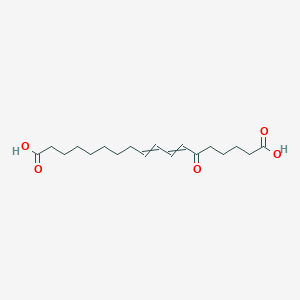 molecular formula C18H28O5 B14310407 6-Oxooctadeca-7,9-dienedioic acid CAS No. 114460-42-3