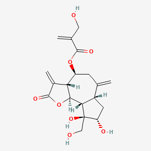 molecular formula C19H24O8 B14310444 15-Deschloro-15-hydroxychlorojanerin CAS No. 115334-00-4