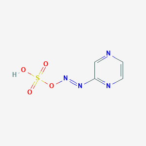 molecular formula C4H4N4O4S B14310461 2-[(E)-(Sulfooxy)diazenyl]pyrazine CAS No. 116388-27-3