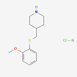 molecular formula C13H20ClNOS B1431049 4-([(2-Methoxyphenyl)sulfanyl]methyl)piperidine hydrochloride CAS No. 1864051-99-9