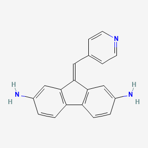 molecular formula C19H15N3 B14310525 9-[(Pyridin-4-YL)methylidene]-9H-fluorene-2,7-diamine CAS No. 112801-44-2