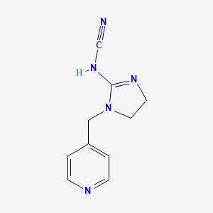 {1-[(Pyridin-4-yl)methyl]-4,5-dihydro-1H-imidazol-2-yl}cyanamide