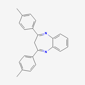 molecular formula C23H20N2 B14310573 2,4-Bis(4-methylphenyl)-3H-1,5-benzodiazepine CAS No. 112055-25-1