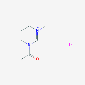 molecular formula C7H13IN2O B14310587 3-Acetyl-1-methyl-3,4,5,6-tetrahydropyrimidin-1-ium iodide CAS No. 112547-09-8