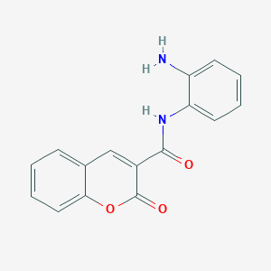 molecular formula C16H12N2O3 B14310601 2H-1-Benzopyran-3-carboxamide, N-(2-aminophenyl)-2-oxo- CAS No. 111947-29-6