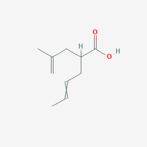 molecular formula C10H16O2 B14310614 2-(2-Methylprop-2-en-1-yl)hex-4-enoic acid CAS No. 112391-49-8