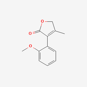 molecular formula C12H12O3 B14310616 3-(2-Methoxyphenyl)-4-methylfuran-2(5H)-one CAS No. 113444-54-5