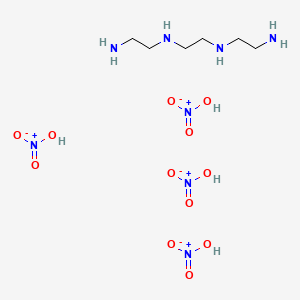 molecular formula C6H22N8O12 B14310621 N'-[2-(2-aminoethylamino)ethyl]ethane-1,2-diamine;nitric acid CAS No. 111452-33-6