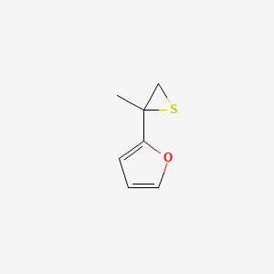 molecular formula C7H8OS B14310627 2-(2-Methylthiiran-2-yl)furan CAS No. 113348-44-0