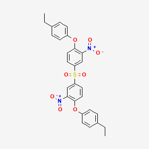 molecular formula C28H24N2O8S B14310644 1,1'-{Sulfonylbis[(2-nitro-4,1-phenylene)oxy]}bis(4-ethylbenzene) CAS No. 113327-94-9