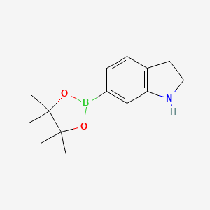 molecular formula C14H20BNO2 B1431065 6-(4,4,5,5-四甲基-1,3,2-二氧杂硼环-2-基)吲哚啉 CAS No. 2304634-69-1