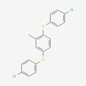 molecular formula C19H14Cl2S2 B14310727 1,4-Bis[(4-chlorophenyl)sulfanyl]-2-methylbenzene CAS No. 116432-84-9