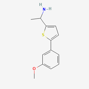 molecular formula C13H15NOS B1431086 1-(5-(3-Methoxyphenyl)thiophen-2-yl)ethan-1-amine CAS No. 1514462-00-0
