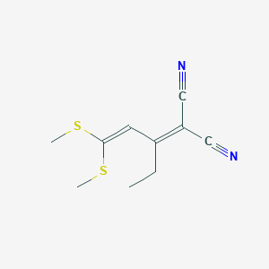 [1,1-Bis(methylsulfanyl)pent-1-en-3-ylidene]propanedinitrile