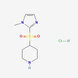 B1431097 4-[(1-methyl-1H-imidazol-2-yl)sulfonyl]piperidine hydrochloride CAS No. 1823885-32-0