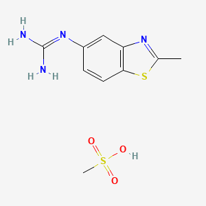 B1431104 N-(2-methyl-1,3-benzothiazol-5-yl)guanidine methanesulfonate CAS No. 1864051-73-9