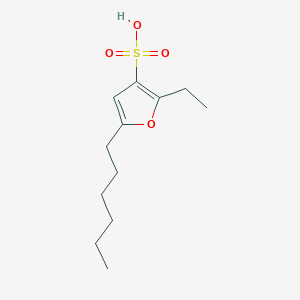 2-Ethyl-5-hexylfuran-3-sulfonic acid