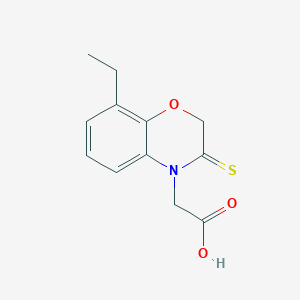 (8-Ethyl-3-sulfanylidene-2,3-dihydro-4H-1,4-benzoxazin-4-yl)acetic acid