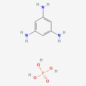 molecular formula C6H12N3O4P B14311490 Benzene-1,3,5-triamine;phosphoric acid CAS No. 111990-40-0