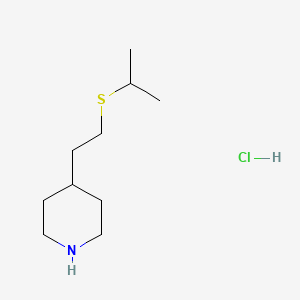molecular formula C10H22ClNS B1431155 4-[2-(Propan-2-ylsulfanyl)ethyl]piperidine hydrochloride CAS No. 1864015-27-9