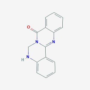 molecular formula C15H11N3O B14311621 8H-Quinazolino[4,3-b]quinazolin-8-one, 5,6-dihydro- CAS No. 109477-69-2