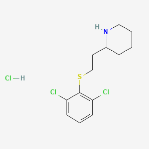 molecular formula C13H18Cl3NS B1431176 2-(2-[(2,6-二氯苯基)硫烷基]乙基)哌啶盐酸盐 CAS No. 1864014-81-2