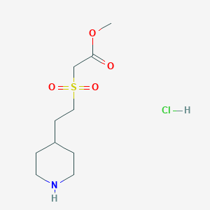 B1431185 Methyl 2-([2-(piperidin-4-YL)ethyl]sulfonyl)acetate hydrochloride CAS No. 1823258-39-4