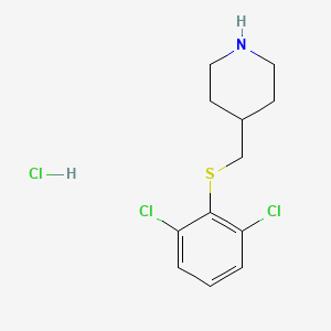 B1431193 4-([(2,6-Dichlorophenyl)sulfanyl]methyl)piperidine hydrochloride CAS No. 1864073-24-4