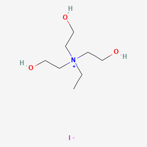 N-Ethyl-2-hydroxy-N,N-bis(2-hydroxyethyl)ethan-1-aminium iodide