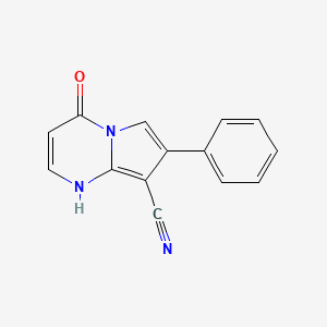 4-Oxo-7-phenyl-1,4-dihydropyrrolo[1,2-a]pyrimidine-8-carbonitrile