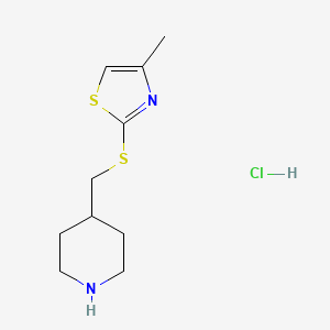 B1431212 4-([(4-Methyl-1,3-thiazol-2-YL)sulfanyl]methyl)piperidine hydrochloride CAS No. 1864062-52-1