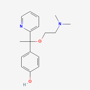 B14312129 4-{1-[2-(Dimethylamino)ethoxy]-1-(pyridin-2-yl)ethyl}phenol CAS No. 110189-20-3