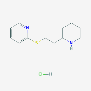 B1431215 2-([2-(Piperidin-2-YL)ethyl]sulfanyl)pyridine hydrochloride CAS No. 1864073-57-3