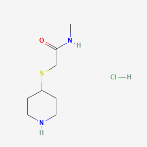 B1431219 N-methyl-2-(piperidin-4-ylsulfanyl)acetamide hydrochloride CAS No. 1864057-51-1