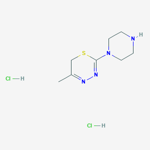 B1431221 5-methyl-2-piperazin-1-yl-6H-1,3,4-thiadiazine dihydrochloride CAS No. 1426291-12-4