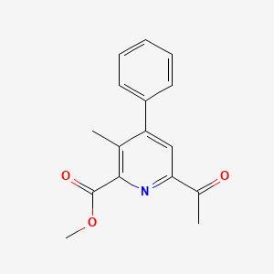B1431237 Methyl 6-acetyl-3-methyl-4-phenylpicolinate CAS No. 64034-97-5