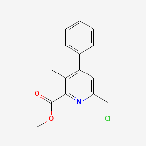 B1431238 Methyl 6-(chloromethyl)-3-methyl-4-phenylpicolinate CAS No. 64035-45-6