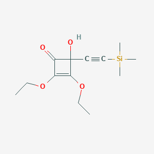 2-Cyclobuten-1-one, 2,3-diethoxy-4-hydroxy-4-[(trimethylsilyl)ethynyl]-