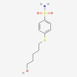 4-[(5-Hydroxypentyl)sulfanyl]benzene-1-sulfonamide