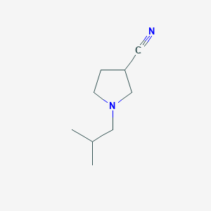 molecular formula C9H16N2 B1431258 1-(2-甲基丙基)吡咯烷-3-腈 CAS No. 1384682-39-6