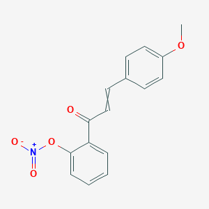 molecular formula C16H13NO5 B14312589 2-[3-(4-Methoxyphenyl)acryloyl]phenyl nitrate CAS No. 114439-87-1