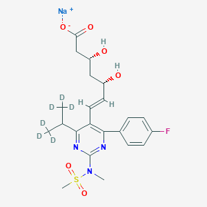 molecular formula C22H27FN3NaO6S B1431260 瑞舒伐他汀（D6 钠） CAS No. 2070009-41-3