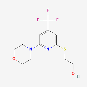 B1431264 2-(6-Morpholin-4'-yl-4-(trifluoromethyl)pyridin-2-ylsulfanyl)ethanol CAS No. 1053657-98-9