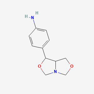 B1431272 [4-(dihydro-1H-[1,3]oxazolo[3,4-c][1,3]oxazol-1-yl)phenyl]amine CAS No. 1785761-48-9